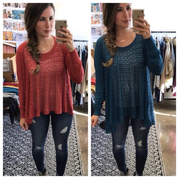 Grace & Lace light weight two fit knit cardigan poncho cover-up sweater spice OS - Picture 6 of 11